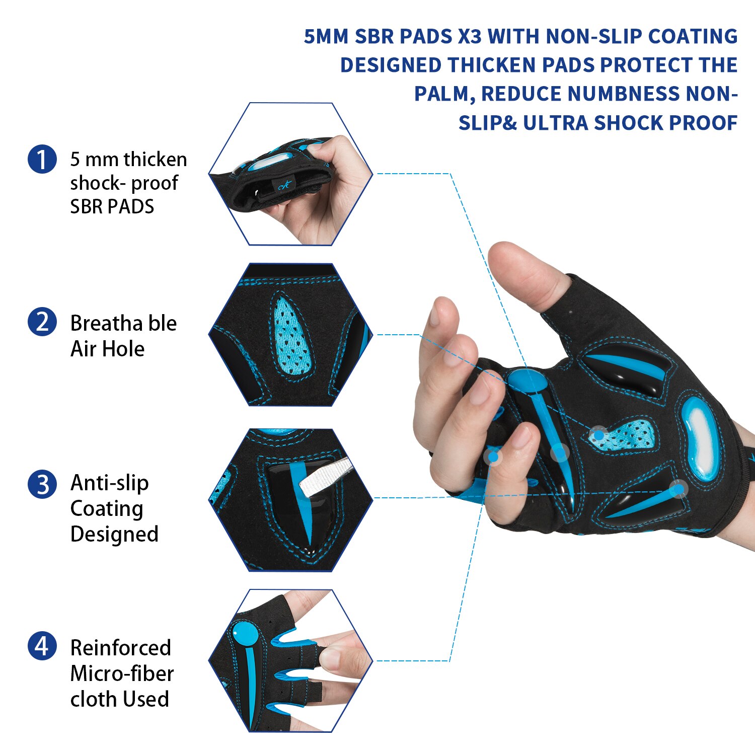 MOREOK Cycling Gloves,Breathab - Weightlifting Gloves recension och pris