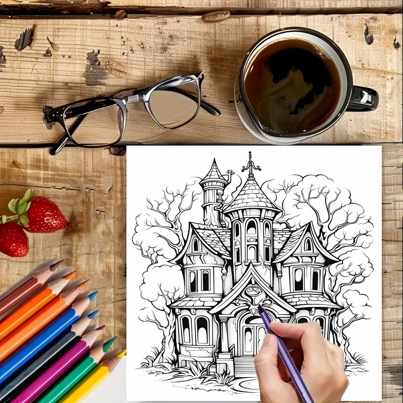 Haunted House Coloring Book fo - Chalk Bag recension och pris